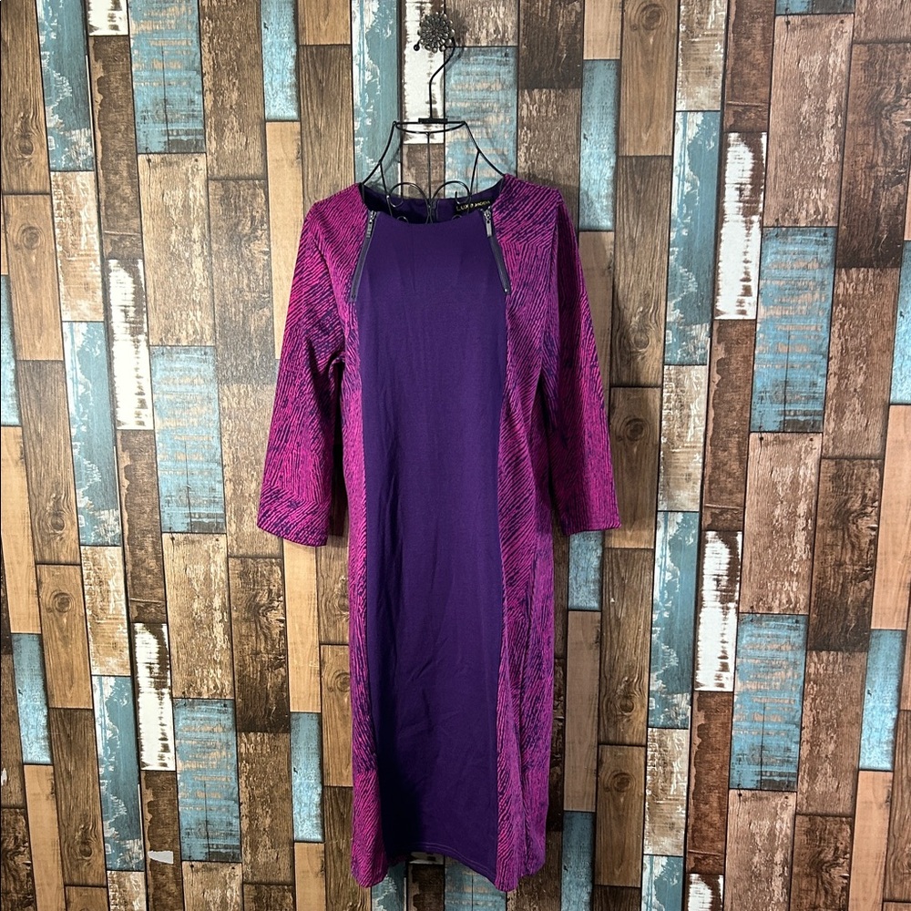 Moda LUXE Purple and Pink slimming Dress